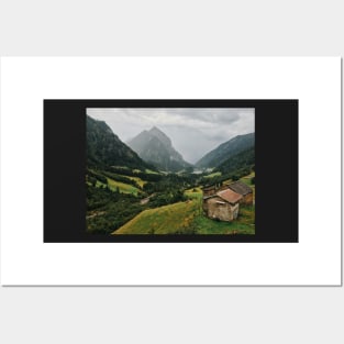 Swiss Alps - Rainy Afternoon in Camp Blenio (Ticino, Switzerland) Posters and Art